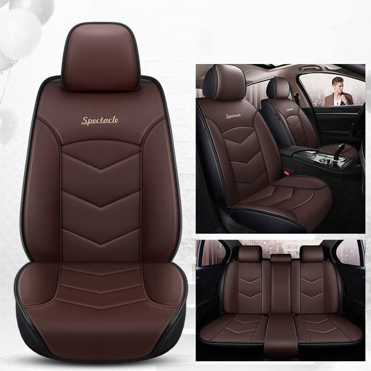 Five-seater Car Seat Cover PU Leather Universal Seat Cushion Soft and Comfortable Mat for Car Truck SUV RV