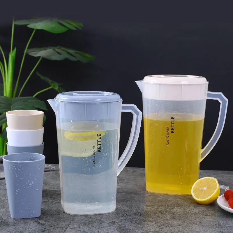 Korean Cold Water Bottle Large Capacity Household Set Heat-resistant Water Cup Household Thickened Drop Resistant Cold Water Bottle Plastic Cup