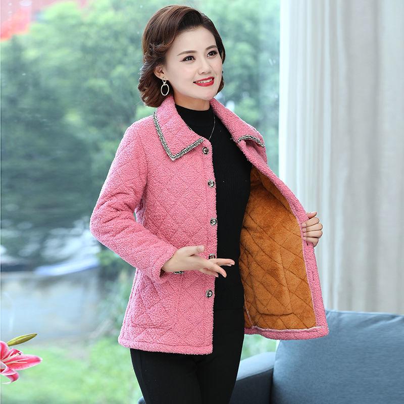 2021 Cotton-padded Jacket Women's Winter Plus Velvet Thickening Imitation Lamb Hair Short Grain Velvet Loose Woolen Coat