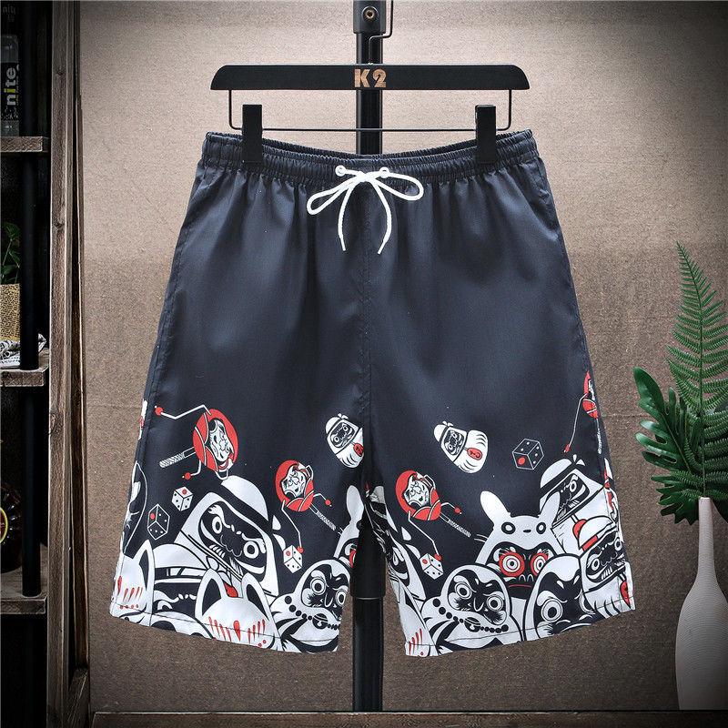 Beach Shorts Men's Swimming Shorts Quick-drying Shorts Can Be Launched Into The Water Couple Loose Style Spring Beach  Men's Five-point Anti-awkward