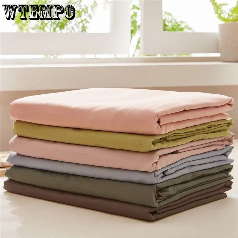 Bedding Cotton Queen-size Bed Sheet One Piece Soft Sheet Extra-large Size Simple Pure Color High-quality Bed Sheet