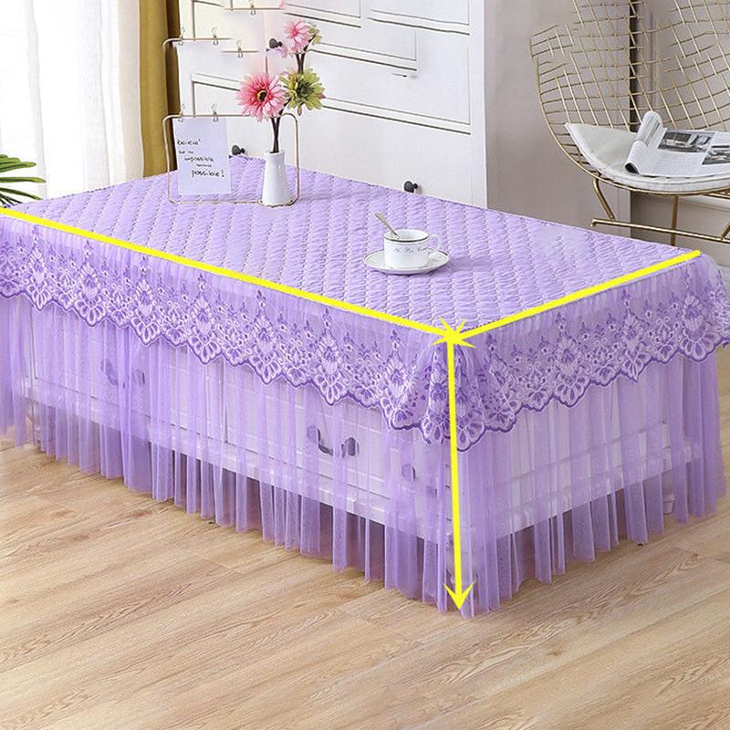 Thickened Bedside Table Cover Lace Fabric Floor-to-ceiling Dust Cover Bedroom Bedside Table Cover Cover Multi-purpose Universal Cover Towel