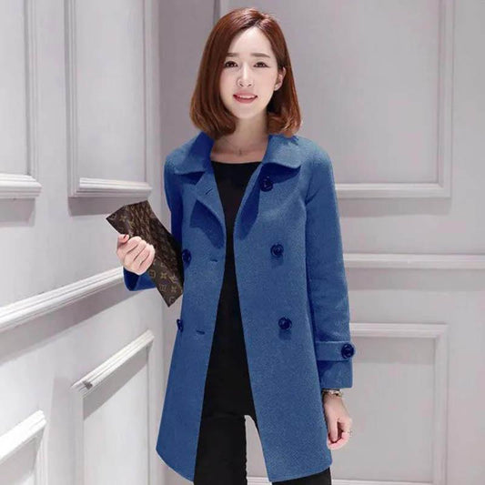 Woolen Coat Mid-length Women's Autumn Slim Slimming All-match Coat Woolen Coat Trend