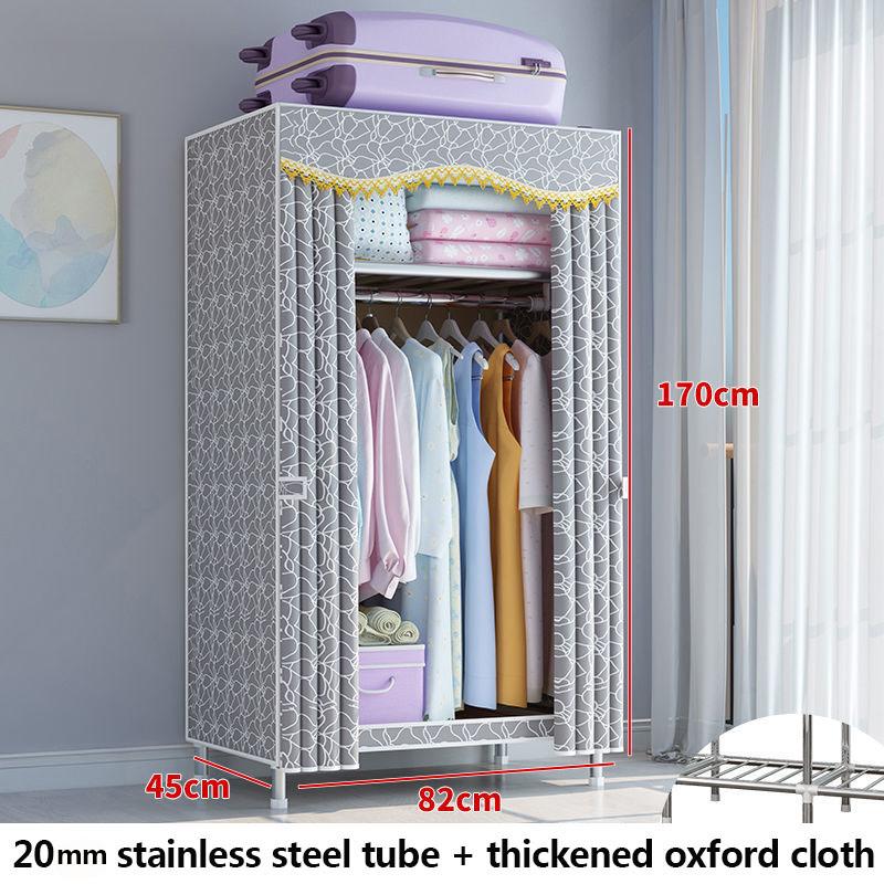 82cm Long Waterproof Storage Rack Cabinet 20mm Stainless Steel Shoe Rack Clothes Rack Modern Style Coat Hanger