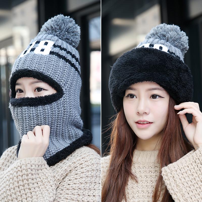 Hat Women Knitted Winter Hat Multi-function Scarf Beanies Knit Women Neck Warmer Skullies Bonnet