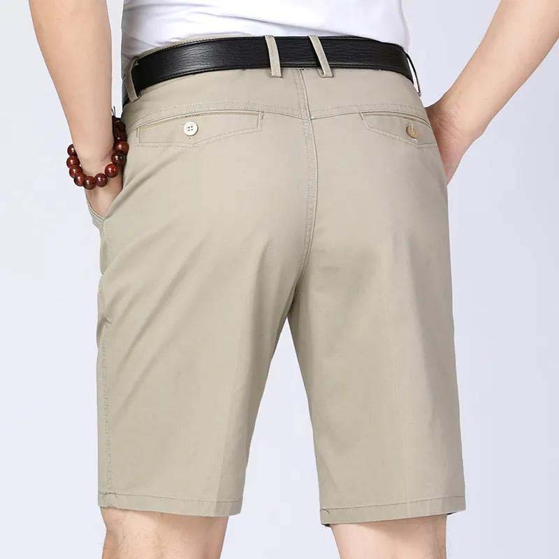 100% Cotton Shorts Summer Thin Section Straight Loose Casual Men's Shorts Middle-aged and Elderly Five-point Pants (2 pieces)