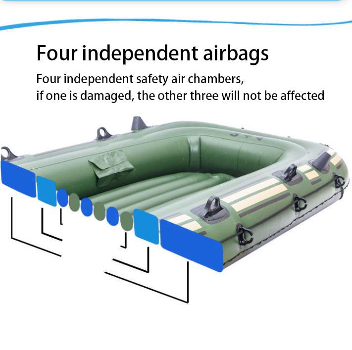 Inflatable Boat Thickened Kayak 2/3 Person Assault Boat Life-saving Fishing Inflatable Boat Hard Bottom Motorboat Wear-resistant