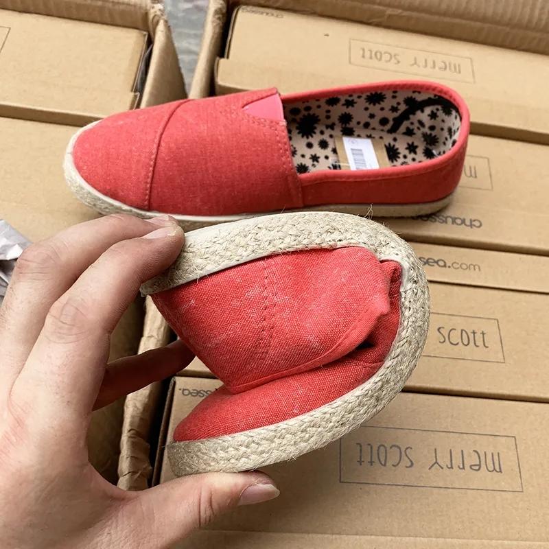 Spring and Autumn Flat Canvas Shoes Women's Slip on Breathable Non-slip Soft Sneakers Pregnant Lady Flat Heel Driving Shoes