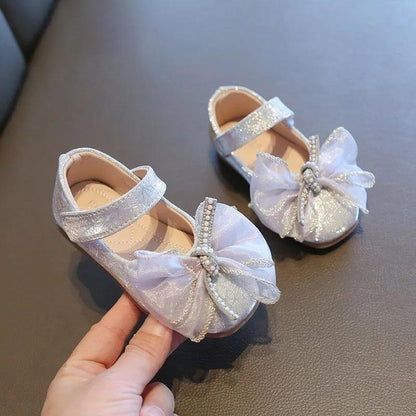 Girls Shoes Soft Sole Princess Shoes Little Princess Leather Shoes Girls Single Shoes Spring and Autumn Crystal Shoes Girls