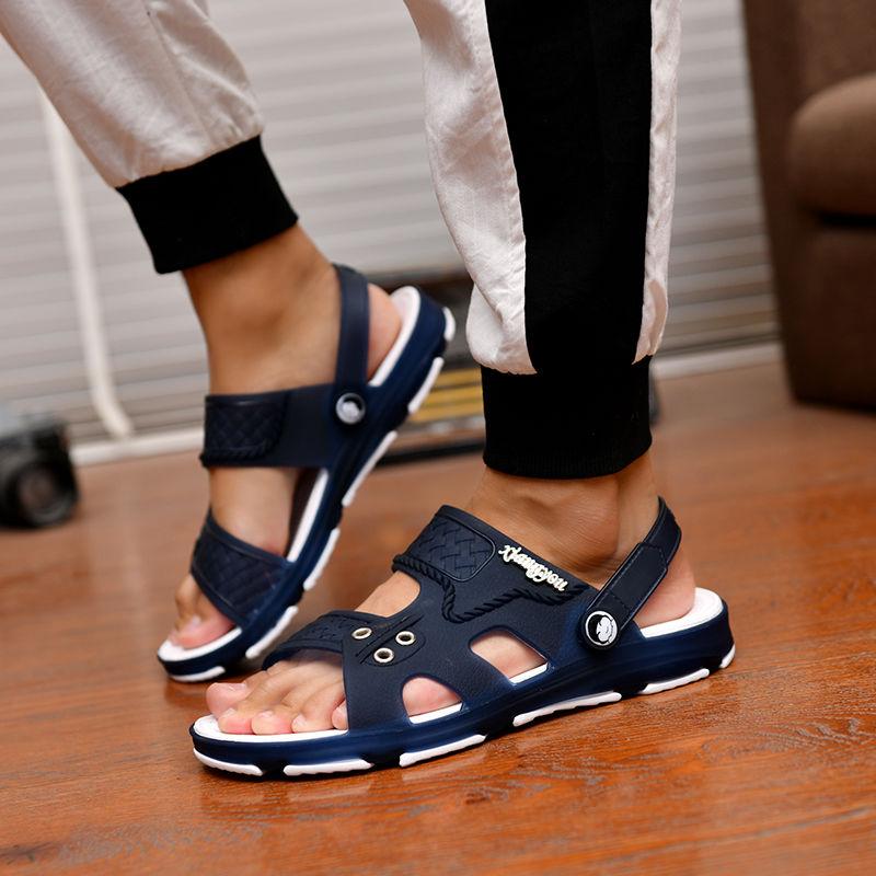 Men's Outdoor Sandals Open Toe Slippers Non-slip Bathroom Beach Sandals Lightweight Footwear