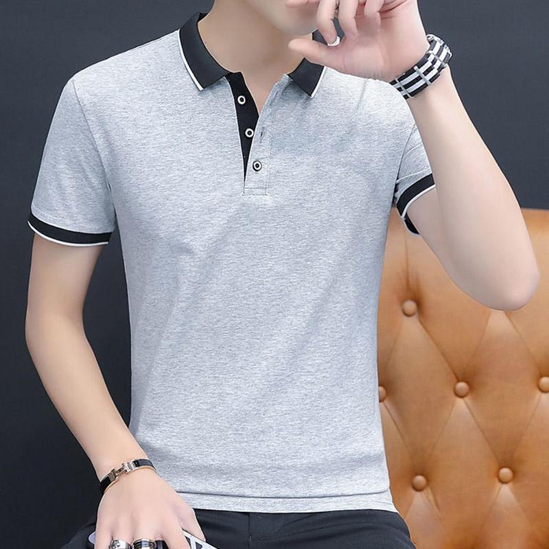 Summer New POLO Shirt Men's Short-sleeved T-shirt Lapel Collar Loose Plus Size Men's T-shirt Top