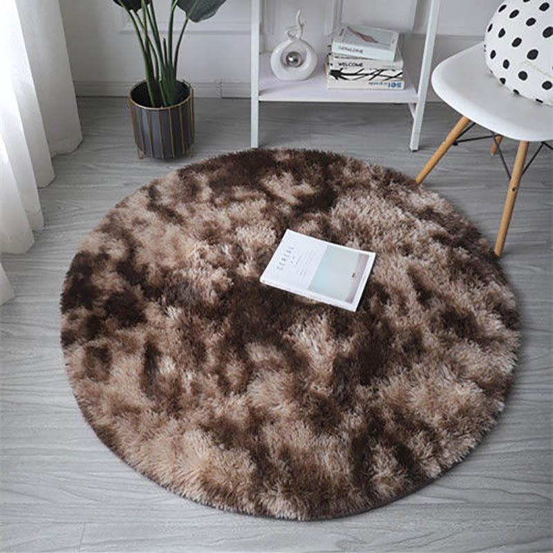 Round Carpet Diameter 1 Meter Bedroom Living Room Bedside Nordic Ins Wind Long Hair Household Light Luxury Computer Chair Hanging Basket Floor Mat