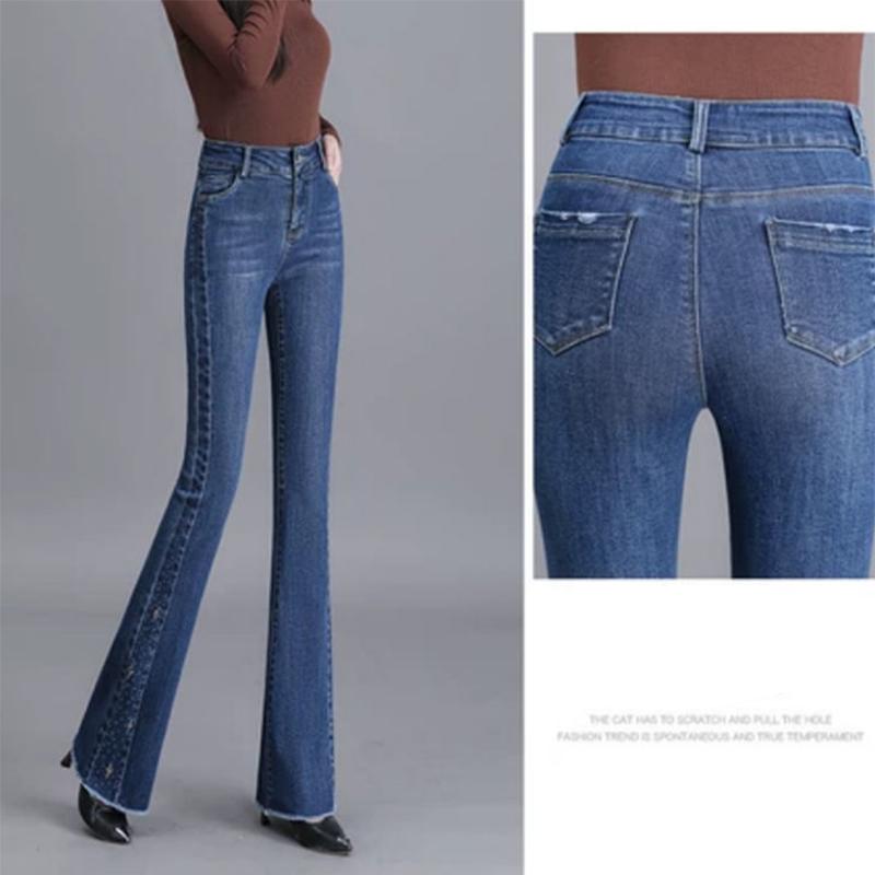 Fishtail Jeans Slim Denim Flared Pants Ladies Straight High Waist All-match Ins Tide 2022 New Trousers