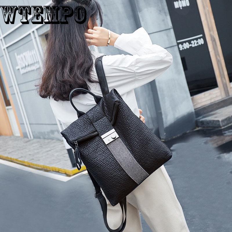 Women Leather Backpacks High Quality Ladies Bagpack Vintage  School Bags For Backpacks Female