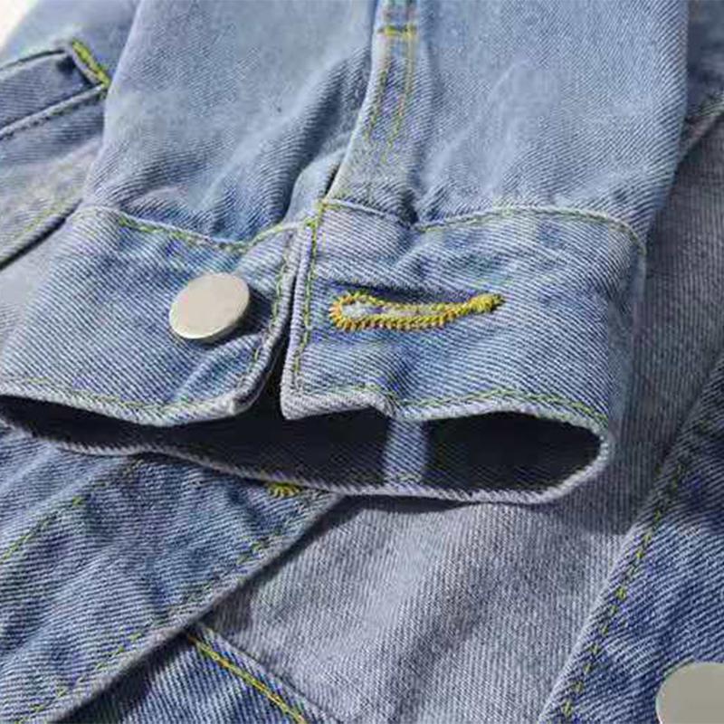 2021 Spring and Autumn New All-match Three-quarter Sleeve Denim Jacket Women Short Outer Wear Thin Jacket Student Jacket