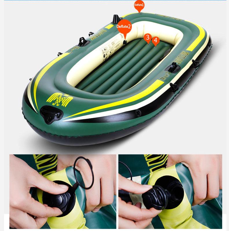 Automatic Inflatable Rowing Boat Thickened To Increase Kayak Inflatable Boat Wear-resistant Assault Boat Life Boat Fishing Boat 2/3/4 People