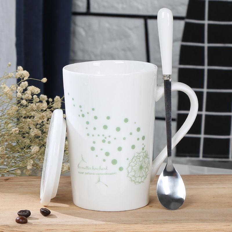 Creative Ceramic Cup Dandelion Large Capacity Water Cup Mug Couple Cup Breakfast Cup Coffee Cup Tea Cup