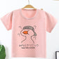 Summer Kids Cute Printing Duck T Shirts Short Sleeve Tops Korean Style O-neck Loose T Shirts for Children Girls and Boys