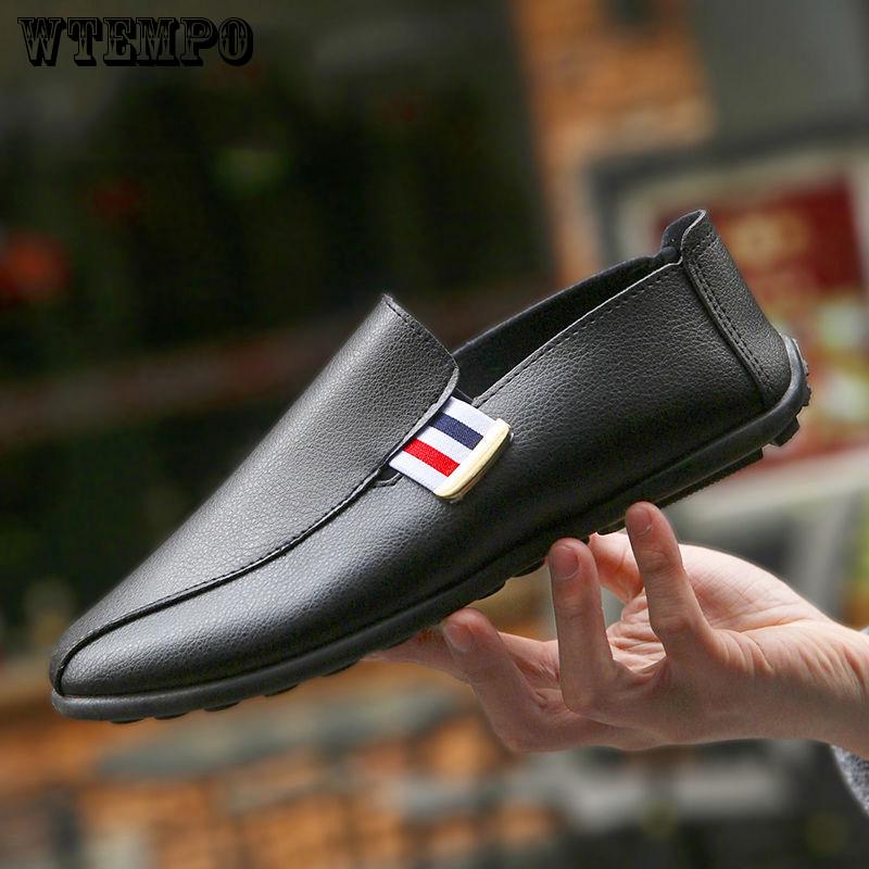 Oxfords Leather Men Shoes Fashion Casual Pointed Top Formal Business Male Wedding Dress Flats