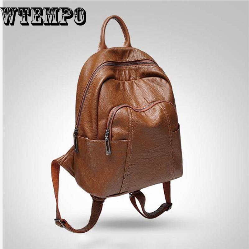 Fashion Women Backpack High Quality Youth Leather Backpacks for Teenage Female School Shoulder Bag