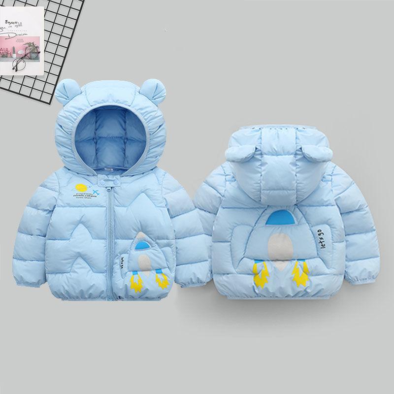 Cute Baby Girls Jacket Kids Boys Light Down Coats with Ear Hoodie Spring Girl Clothes Infant Children's Clothing for Boys Coat