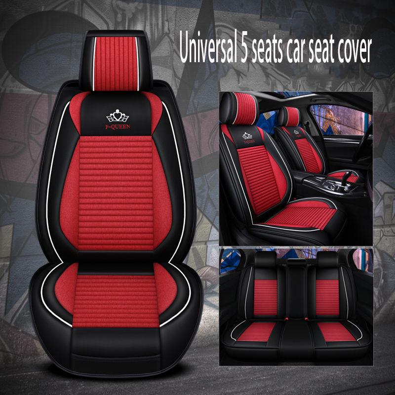 Car seat cover Waterproof Car Seat Cover Universal 5 set Auto Seat Cushion Leather 5 seats Universal