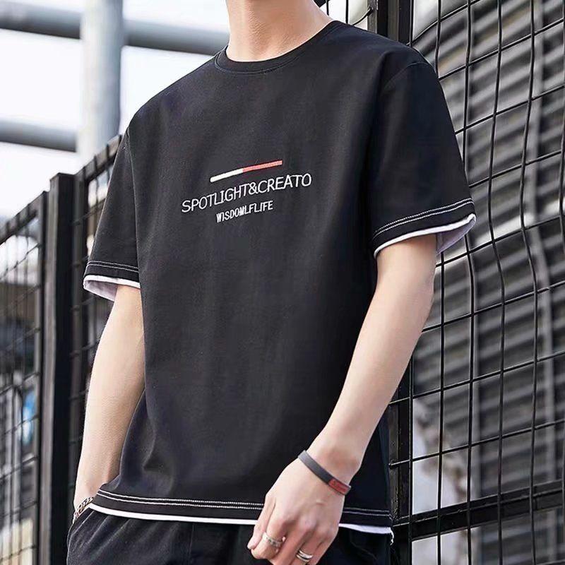 Short-sleeved T-shirt Men's Half-sleeved Summer Youth Men's Trend Loose Top Clothes Men's T