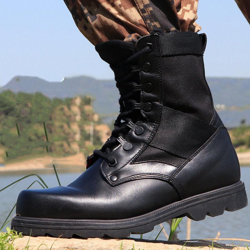 Large Size Combat Boots Military Boots Autumn and Winter Outdoor Non-slip Shock Boots Men's Boots