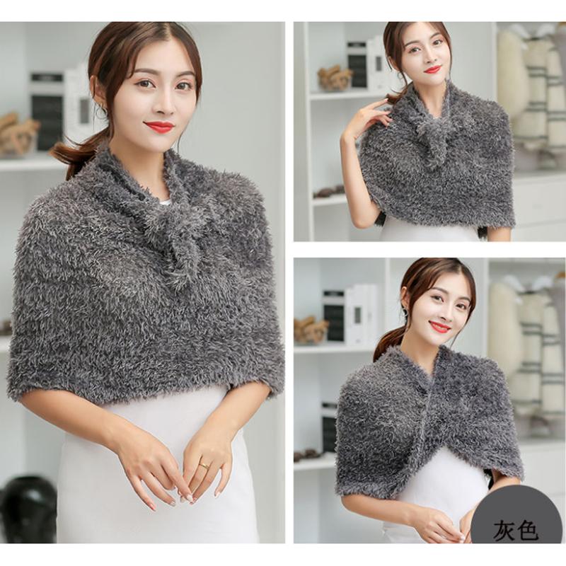 Women's Autumn Winter Bamboo Fiber Hedging Magic Scarf Shawl Bib Korean Style All Match Thickening Multi-function Versatile Shawl Dual-use