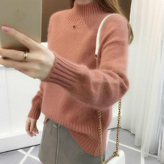 Women's Autumn and winter Bottoming shirt Warm Long sleeve high collar sweater Knitting Sweater