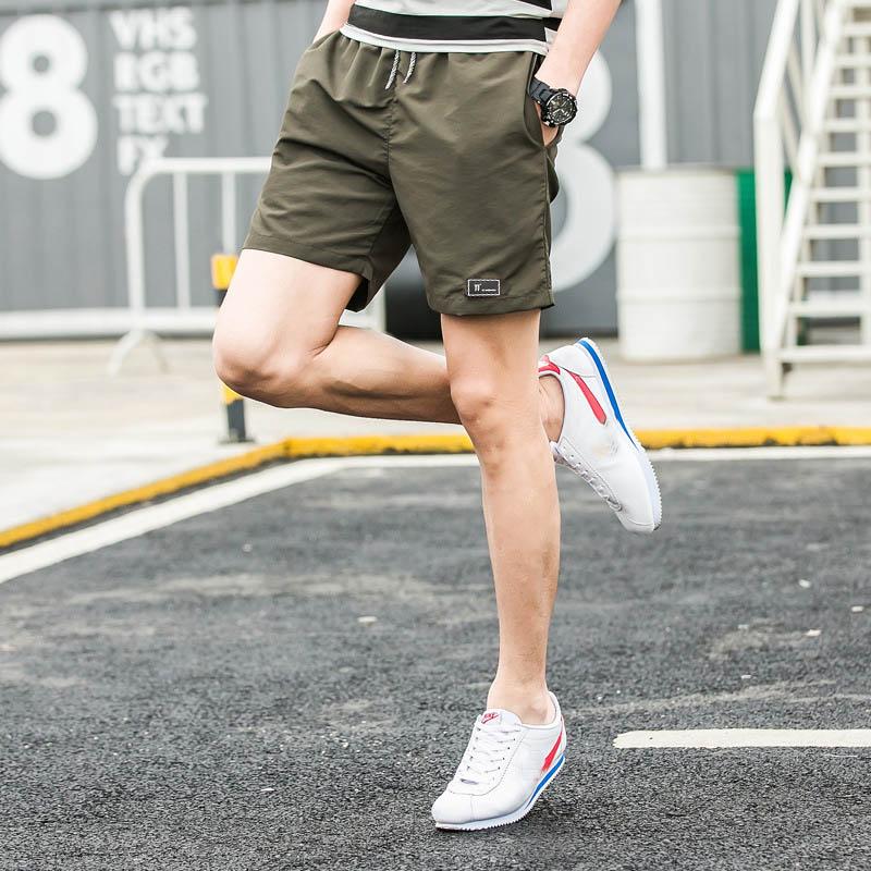 Summer Men's Shorts Straight-tube Breathable Micro-elastic Shorts Casual Loose and Comfortable Sports Five-point Pants