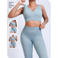 2PCS Bra Shorts Set Fitness Sports Set Women's Two Piece Yoga Clothing Set Gym Running Suit Camisole Tight Shorts Two Piece Set Tracksuit Active Wear