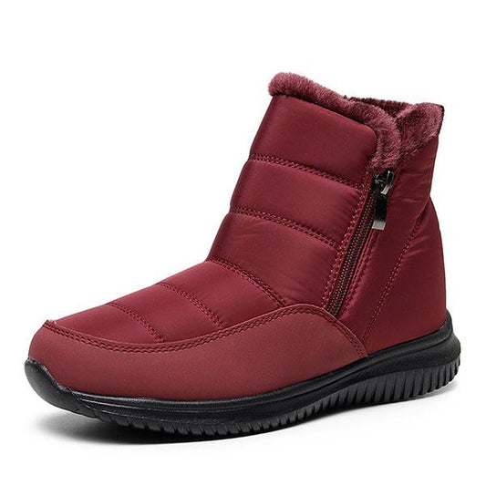 Women's Outdoor Warm Winter Boots Waterproof Solid Color Snow Boots Female Casual Lightweight Ankle Boots