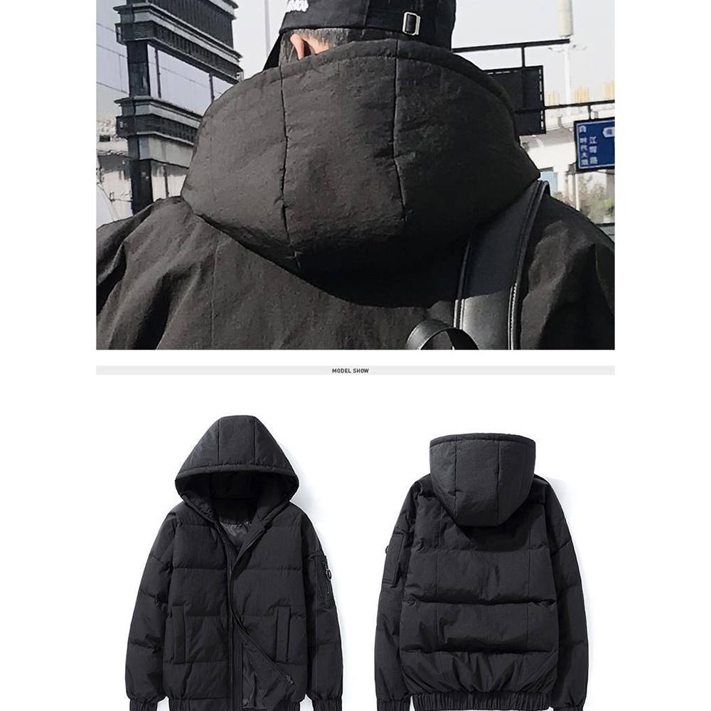 Winter Warm Jacket Fashion Trend Men's Cotton-padded Jacket Plus Velvet Thick Men's Parker Clothing