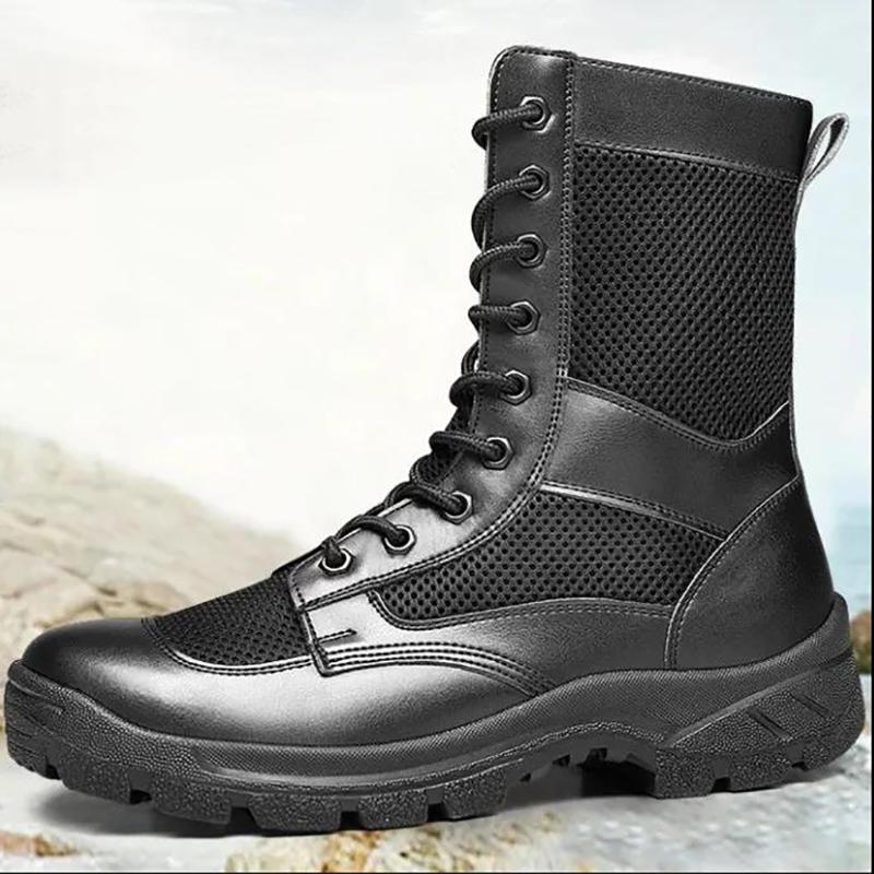 Summer Combat Training Boots Men's Work Boots Breathable Boots Martin Boots Men's High-top Combat Boots