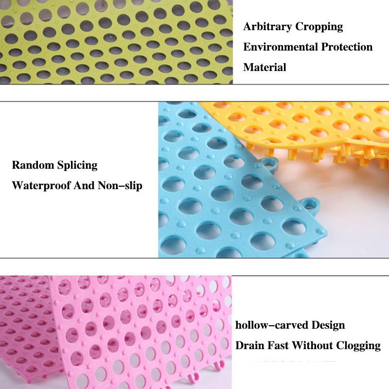 Bathroom Non-slip Mat Toilet Floor Mat Water-proof Shower Household Hollow Stitching Covered Bathroom Toilet Foot Mat