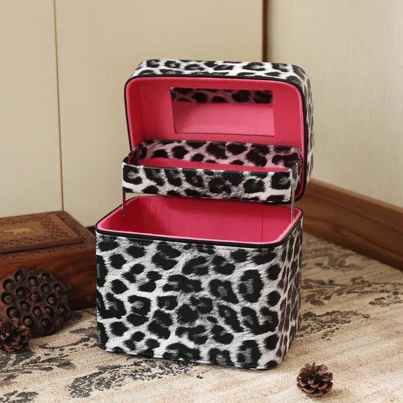 Cosmetic Bag Large-capacity Portable Simple Portable Cosmetic Box Double-layer Wash Storage Box