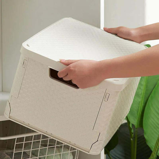 Foldable Storage Box Plastic Student Book Book Storage Box Household Item Finishing Storage Box