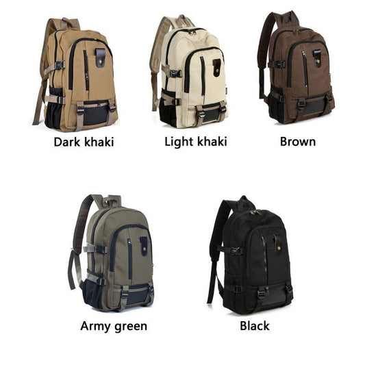 Men Retro Canvas Backpack Rucksack Travel Sport Schoolbag Laptop Hiking Book Bag Backpacks