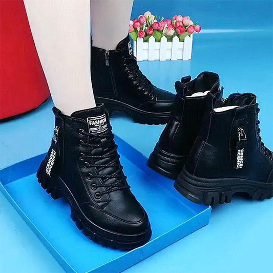 Martin Boots Women's Thick-soled Boots Children 2021 Spring and Autumn Single Boots British Style Short Boots Winter Cotton Shoes Women