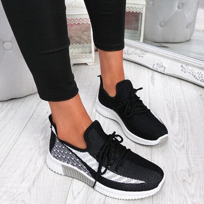 Women Mix Color Sneakers Women's Casual Vulcanized Fashion Flats Ladies Mesh Comfortable Female Shoes