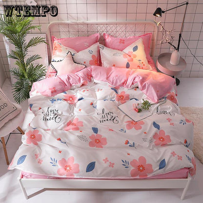 Bedding set bedding quilt cover sheets pillowcase bedding set home bedroom supplies