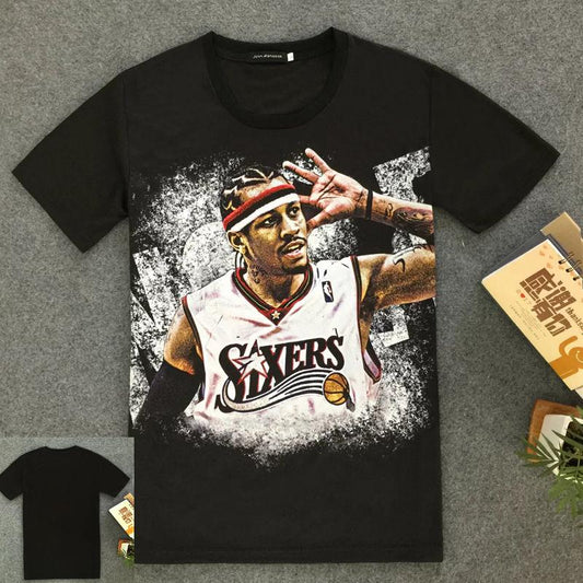 Basketball clothes men's summer 3D printing short-sleeved T-shirt basketball star T-shirt large size