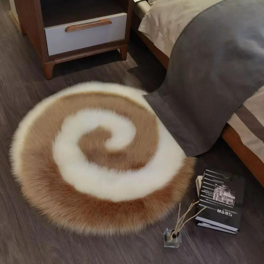 Light Luxury Air Cushion Cute Cartoon Plush Carpet Children's Room Bedside Carpet Decorative Fur Mat