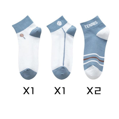 Socks Men's Socks Cotton Pure Summer Thin Breathable Deodorant Sports Mid-tube Socks Ins Tide Short Summer