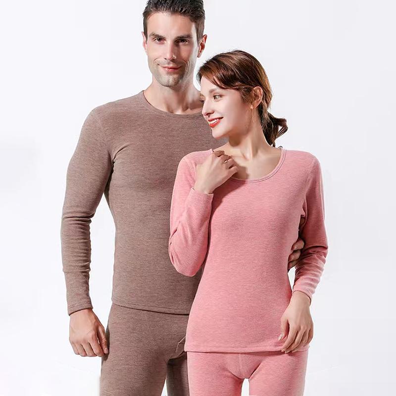 Men Winter Autumn Plus Velvet Thicken Thermal Underwear Tight Suit High Elasticity Wearable Comfortable Soft Lining O-neck Long Sleeve Breathable Warm