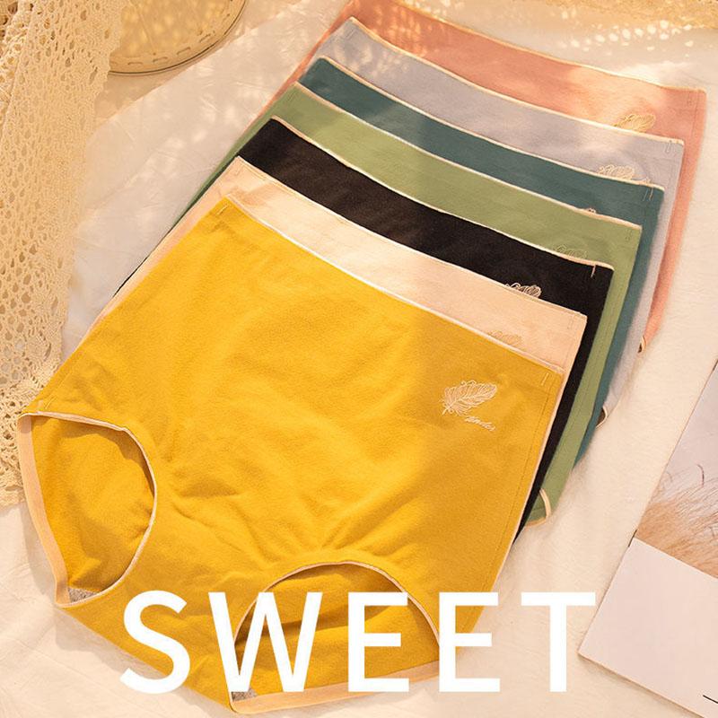 High-waist Cotton Women's Panties Breathable Hip Briefs Graphene Antibacterial Crotch Body Shaping Pants Cotton Antibacterial Pants