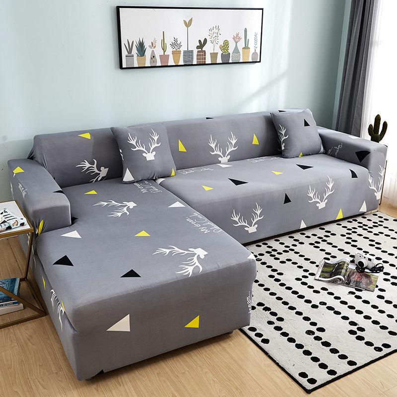 Elastic Sofa Cover Living Room Non-slip Stretch Slipcover Sectional Couch Cover Shape Corner Armchair Cover 1/2/3/4 Seater