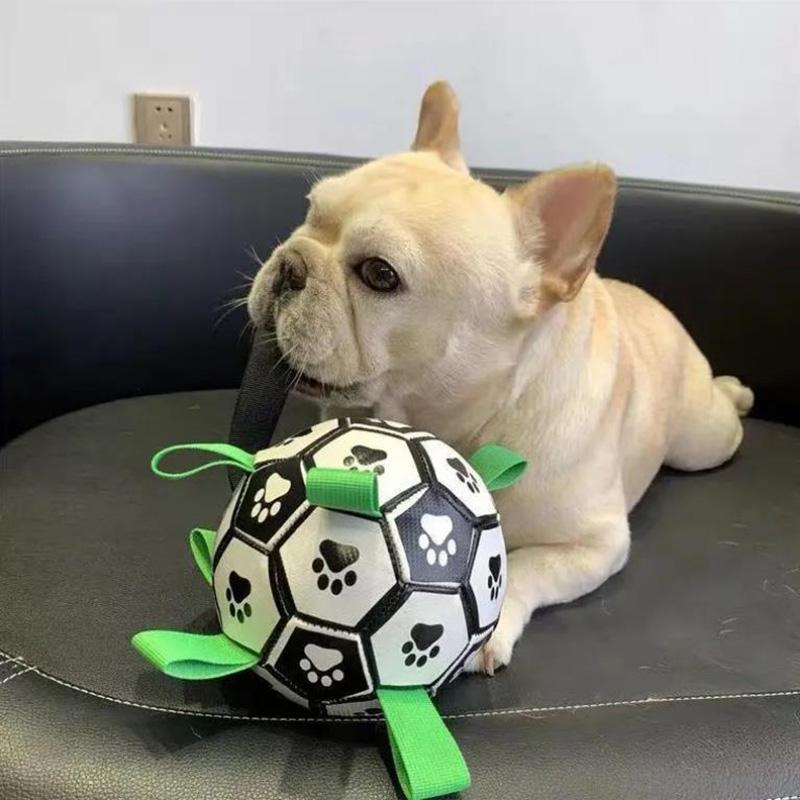 Dog Football Pet Bite with Toy Ball Puppies Play Resistance To Relieve Boredom Training Dog Artifact Dog Supplies Outdoor Play Fun Ball for Large Dogs