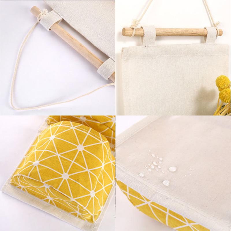 3 Pockets Storage Bag Home Wall Hanging Bag Closet Hanging Door Dormitory Bedroom Mobile Phone Snack Sundries Storage Bag